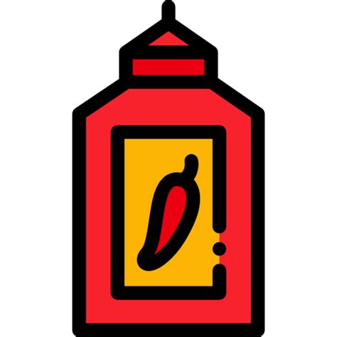 Chili Sauce Detailed Rounded Lineal Color Icon