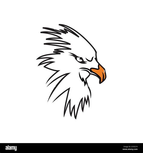 Black Hawk Bird Logo