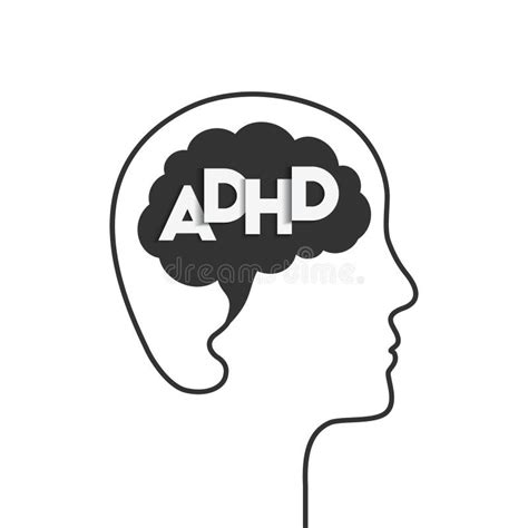 Adhd Brain Concept Attention Deficit Hyperactivity Disorder Way Stock