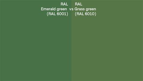 Emerald green vs Grass green side by side comparison