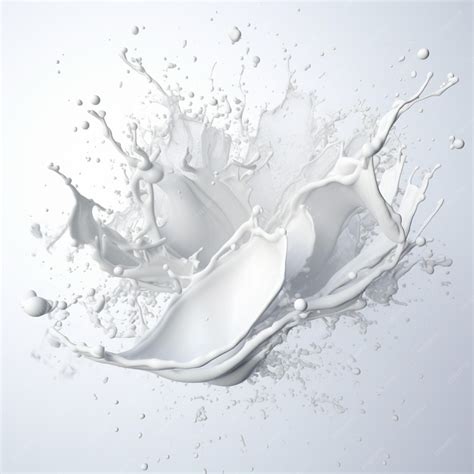 Premium AI Image | a splash of white milk is shown from a splash of milk