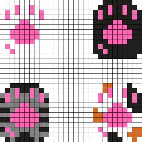 Cat Paw Perler Bead Sprite Diy Perler Beads Perler Beads Perler Sexiz