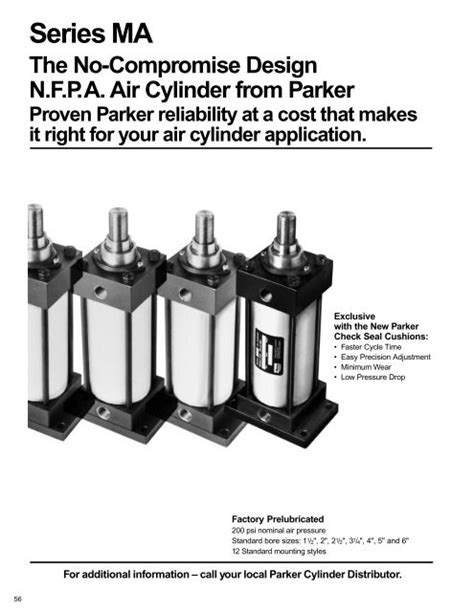 Parker Nfpa Pneumatic Cylinder Series Ma Wainbee Limited