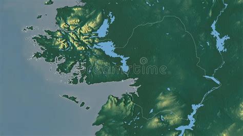 Galway Ireland Outlined Relief Stock Illustration Illustration Of