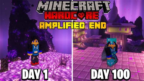 I Survived 100 Days In Amplified END ONLY World In Minecraft Hardcore