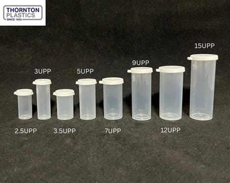 Polypropylene 12 Dram Plastic Vial 12 Dram 12upp Thornton Plastics