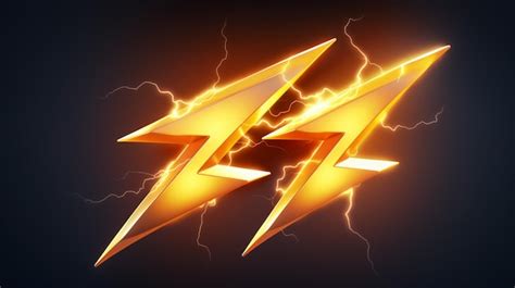 Premium Vector A Series Of Lightning Bolts With A Lightning Bolt In The Background