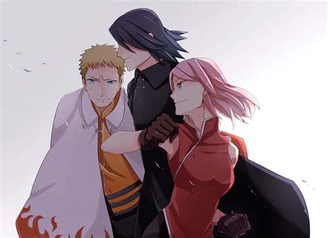 Download Uchiha Sasuke Naruto Uzumaki Haruno Sakura And Kakashi Hatake Of Team 7 Wallpaper