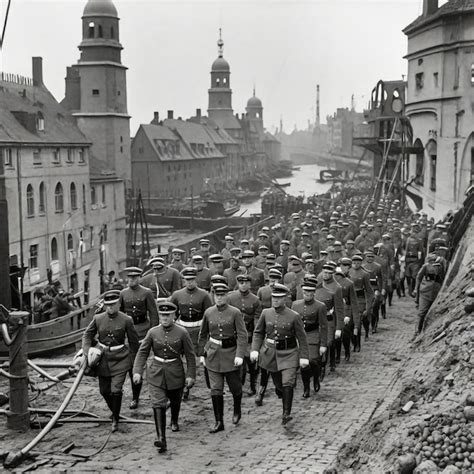 Premium Photo | German soldiers invade Poland in armored and motorized ...