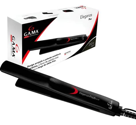 Gama Eleganza Plus Ceramic Ion - Prancha Chapinha Gama Italy Eleganza Plus Ceramic Íon Bivolt Preto ...