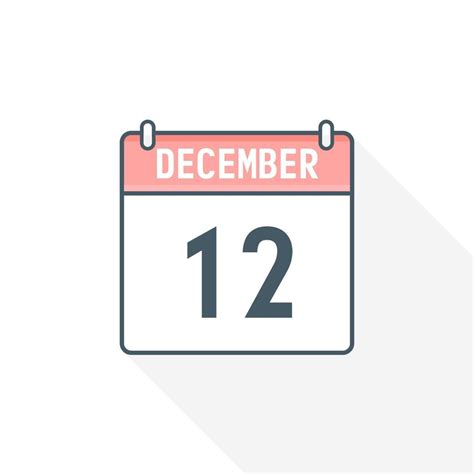 12th December calendar icon. December 12 calendar Date Month icon ...