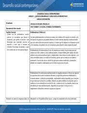 Actividad Docx Desarrollo Social Contempor Neo Unidad Qu Es