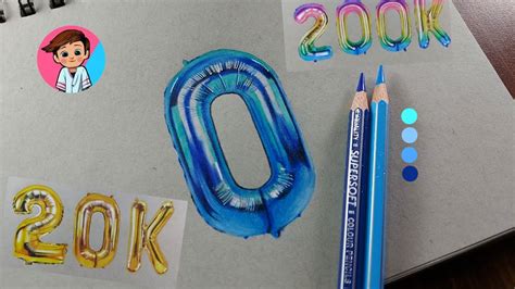 How To Draw Birthday Foil Balloon Drawing Explained Tutorial Youtube