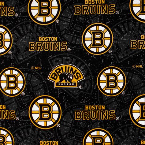 Boston Bruins - NHL Cotton Print - Black Logo – Fabricville