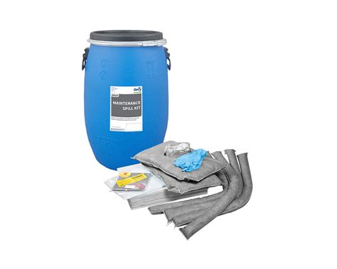 Maintenance Spill Kit 60 Blue Barrel Absorbency 60 Litres Spill