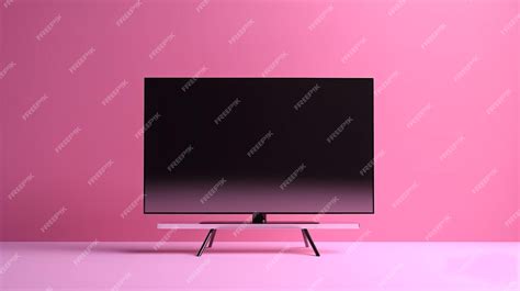 Premium AI Image | A modern flatscreen tv with a black screen stands on ...