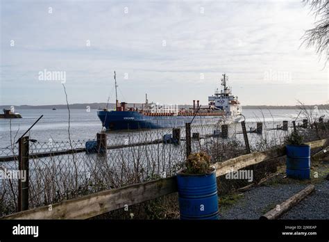 Kiel Germany February A Maritime Vessel Is Entering The