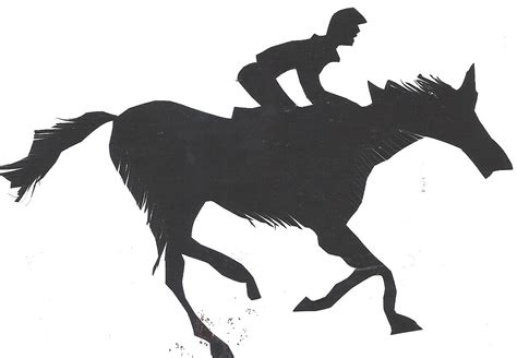 Horse And Jockey Kentucky Derby Silhouette By Cindi Harwood Rose The