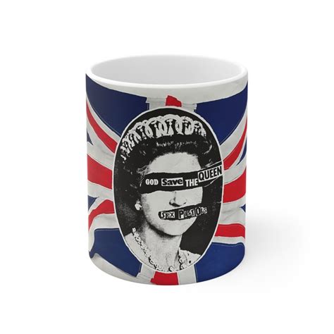 Sex Pistols Queen Poster Mug Punk Rock Coffee Cup Iconic Union Jack Mug Perfect Gift For Sex