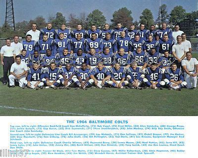 Baltimore Colts X Team Photo Raymond Berry Lenny Moore Unitas