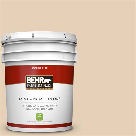 BEHR Premium Plus 5 Gal S280 2 Beach Grass Flat Interior Paint 105005