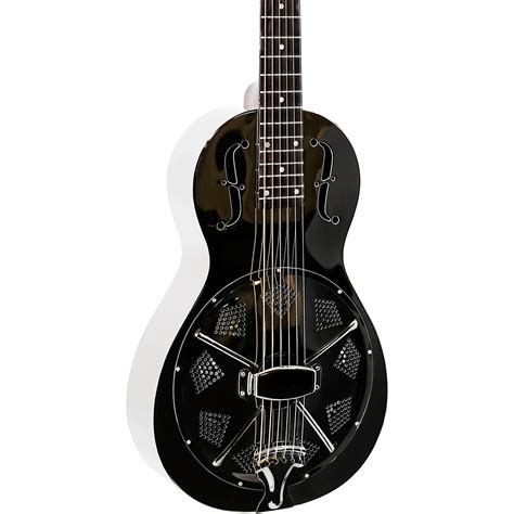 Recording King RM 993 Metal Body Parlor Resonator Guitar Black Nickel