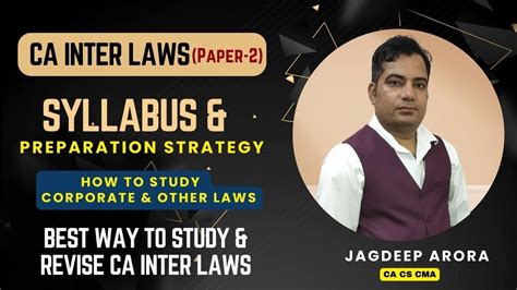 Ca Inter Corporate And Other Laws Syllabus And Preparation Strategy Ca