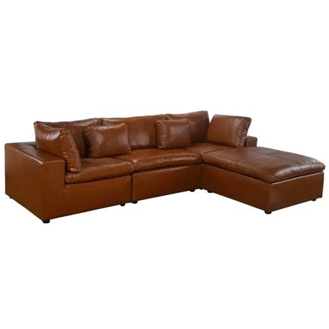 Williamsville Wide Leather Match Right Hand Facing Modular Sofa