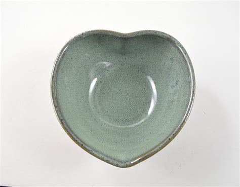 Heart Shaped Pottery Bowl Handmade Stoneware Pottery By