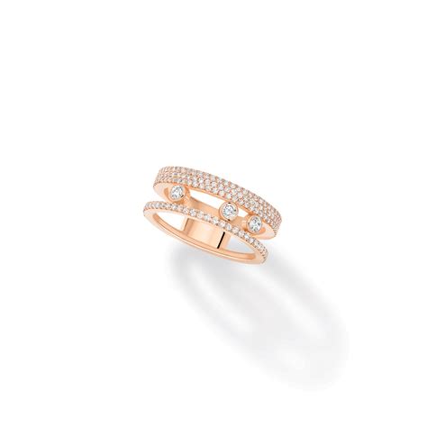 Anello Messika Move Romane Pavé in Oro Rosa Dobner