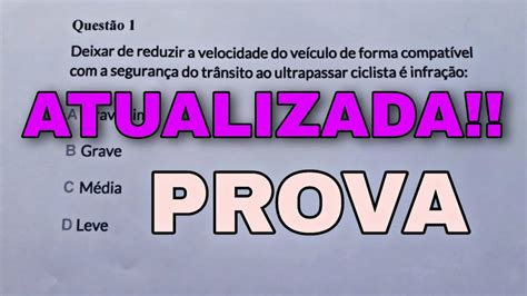 Prova Teorica Detran Prova Do Detran Como Passar Na Prova