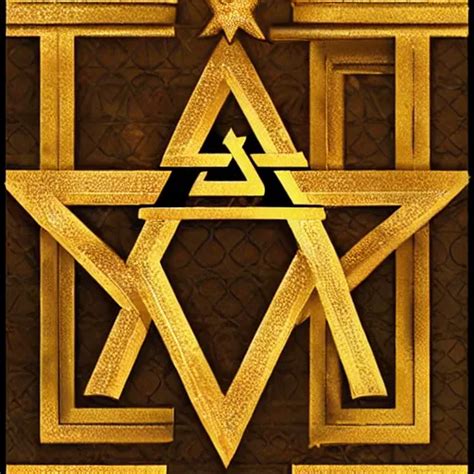 KREA Orthodox Jewish Gilded Golden Star Of David Jewish Poster