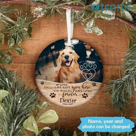 Dog Memorial Ornament Personalized Pet Memorial T Personalized