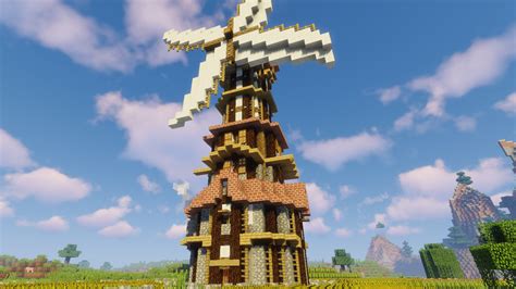 Windmill and farm Time-Lapse Minecraft Map