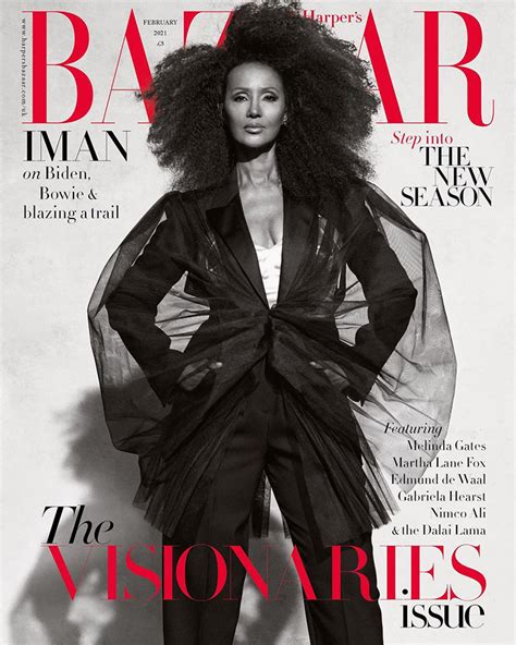 Iman Is The Cover Star Of Harpers Bazaar Uk February 2021 Issue