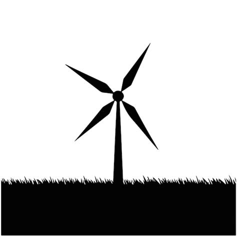 Wind Turbine Silhouette Art Vectors And Illustrations For Free Download Freepik