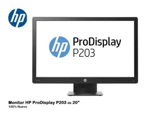 Monitor HP ProDisplay P203 Led 20 Preto 110V 220V MercadoLivre