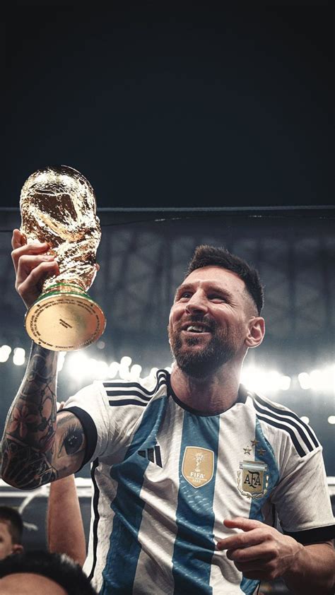 Lionel Messi With The Golden Trophy