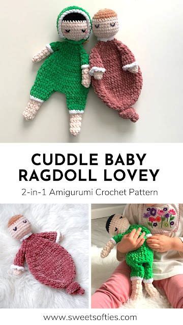 Sweet Softies Cuddle Baby Ragdoll Lovey Amigurumi Crochet Pattern In