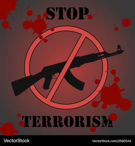 Stop Terrorism Royalty Free Vector Image Vectorstock