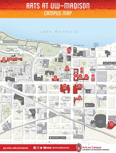 Uw Madison Campus Map Pdf - Tourist Map Of English