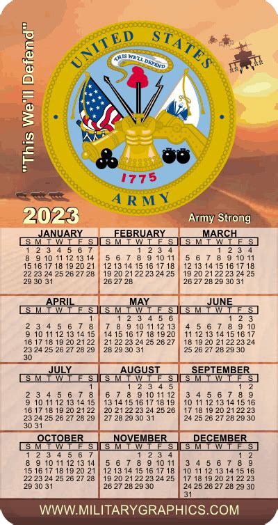 Army Job Calendar Halloween Calendar