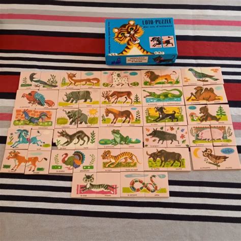 Ancien Jeu Ducatif Fernand Nathan Loto Puzzle Des Cris D Animaux