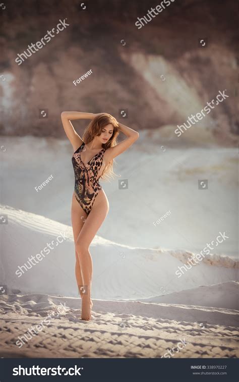 Sexy Bikini Girl Posing Beach库存照片 Shutterstock
