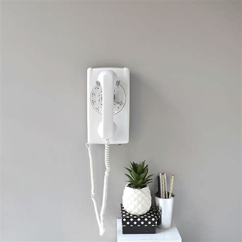 White Rotary Wall Phone Working Wall Phone Retro Wall Phone Etsy