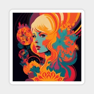 Psychedelic Art Nude Girl Hippie Trippy Magnets For Sale TeePublic
