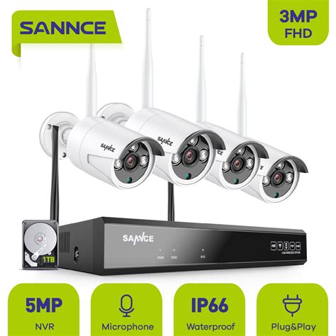 Sannce Channel Mp Super Hd Wireless Nvr Security Camera System With