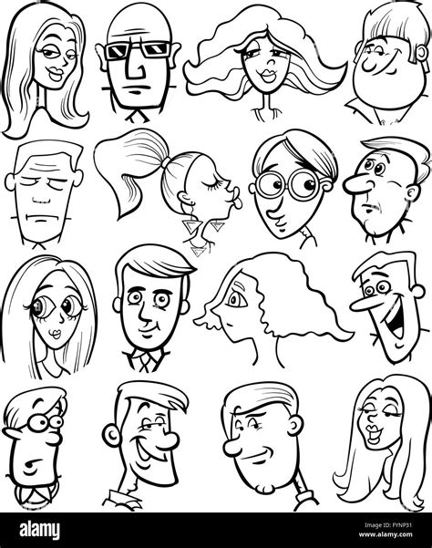 Cartoon characters emotion Black and White Stock Photos & Images - Alamy