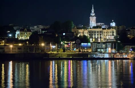 Belgrade At Night Serbia River Sava Stock Images Image 26175044