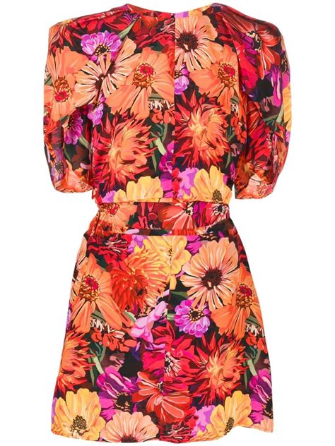 Stella Mccartney Floral Print Silk Mini Dress Farfetch